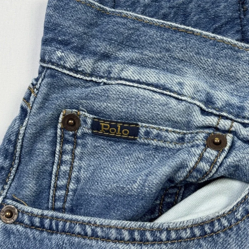 Polo Ralph Lauren Distressed Sullivan Slim Jeans Mens 33x32‎ Light Wash Denim